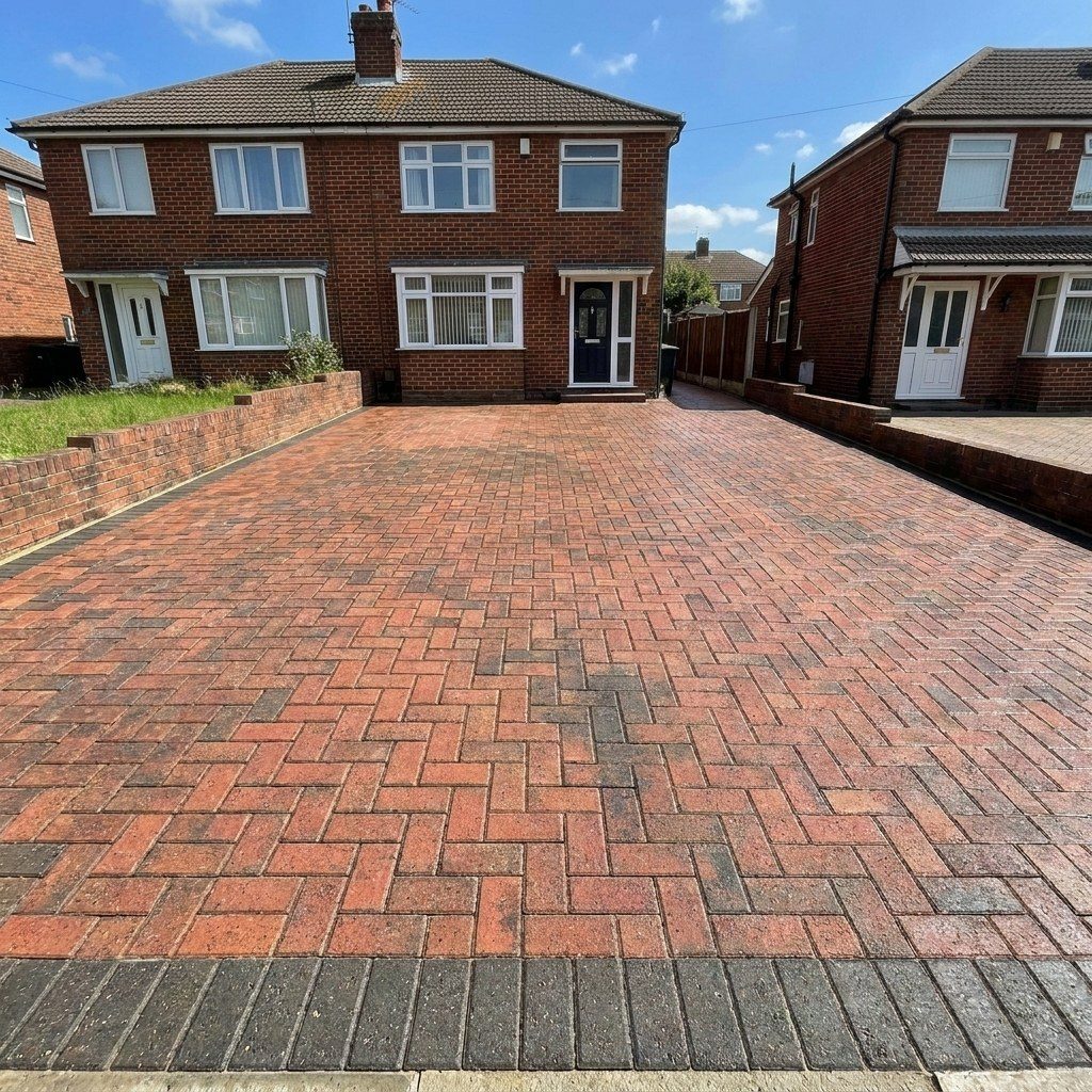 Block paving driveway after Hewitt's pressure wash